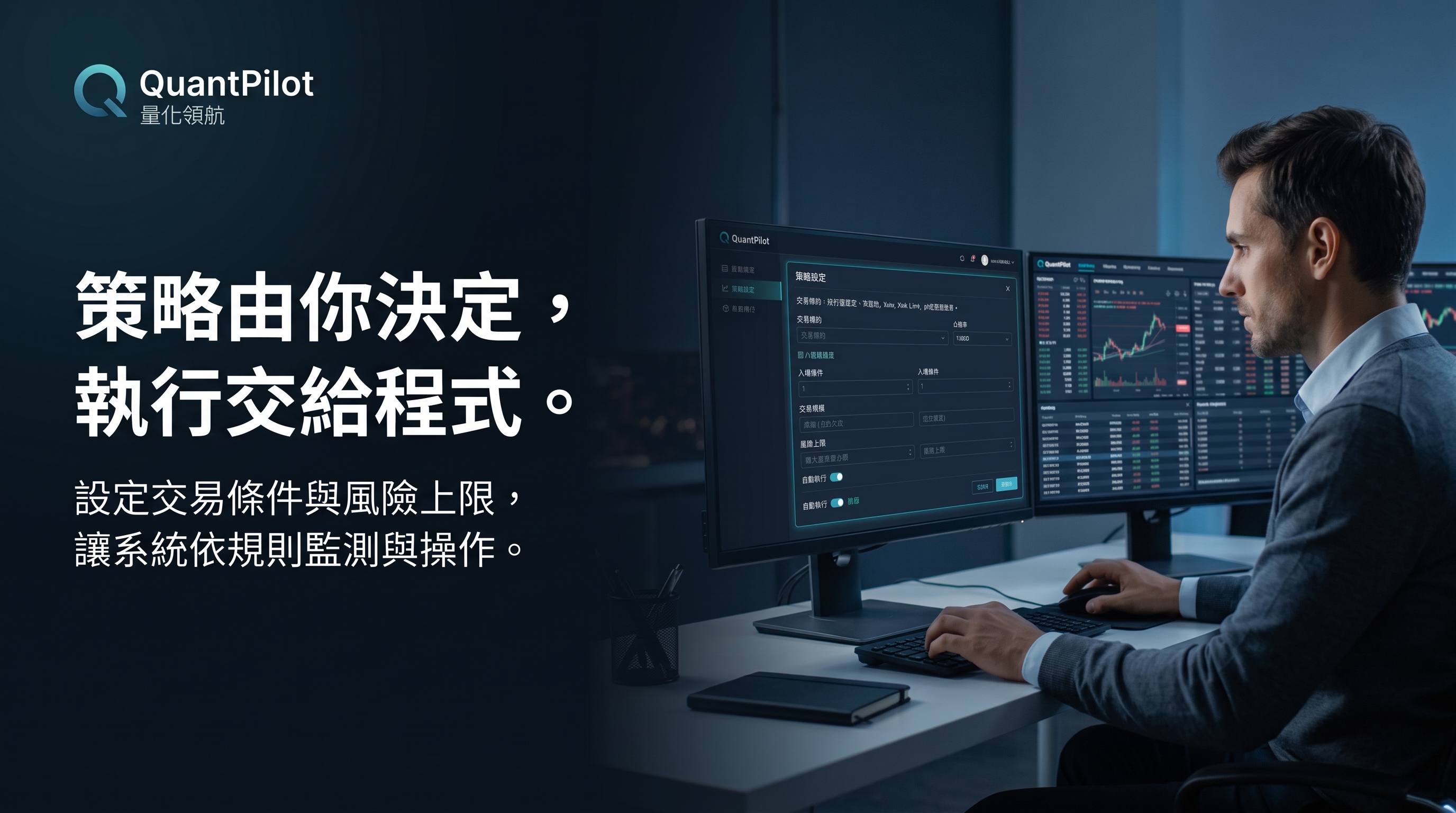 QuantPilot strategy settings original promotional image